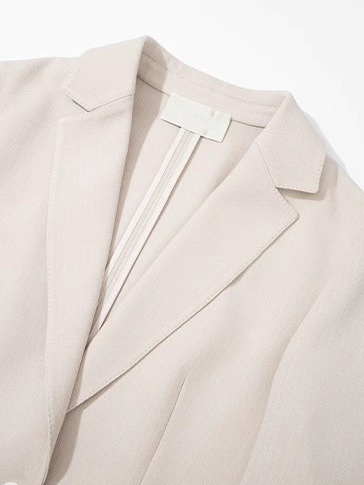 Apricot Linen Simple Blazer Maker (6)