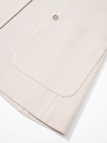 Apricot Linen Simple Blazer Maker (7)