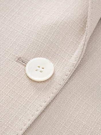 Apricot Linen Moetsi o Bonolo oa Blazer (9)