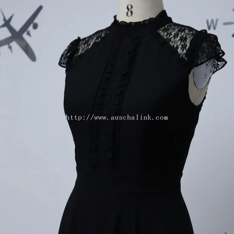 Dub Lace High Neck Casual Work Dress (2)