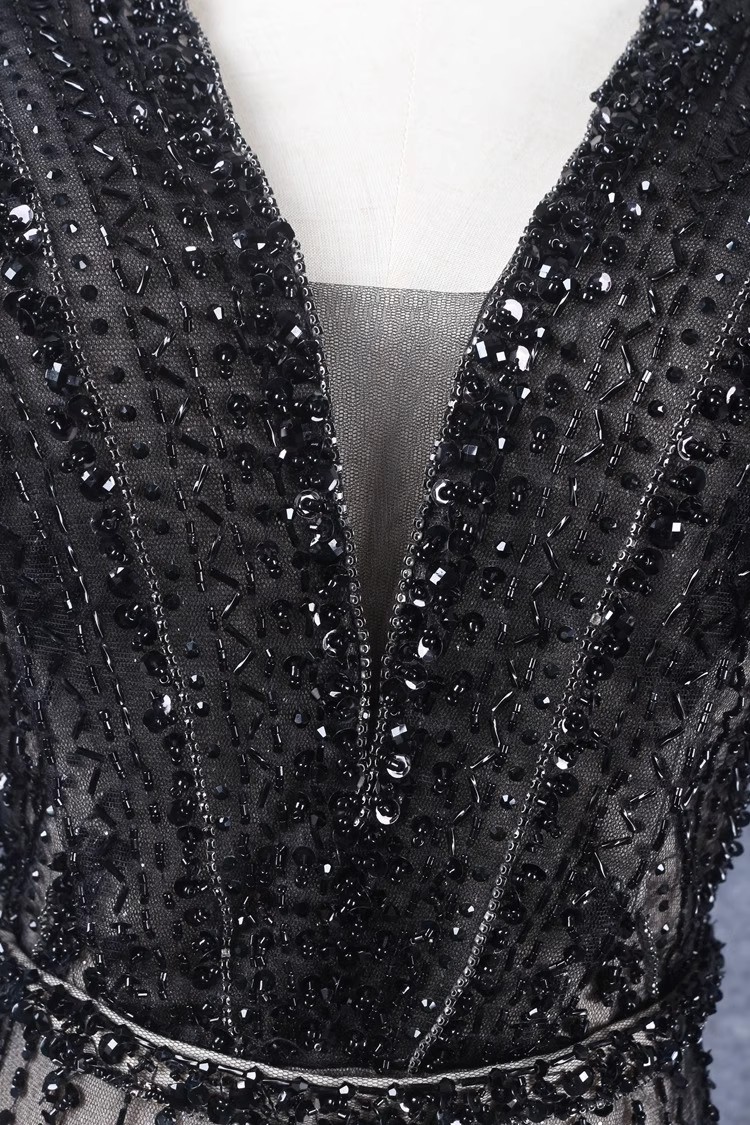 Black Luxury Beading China Smart Formal Dresses Service (4)