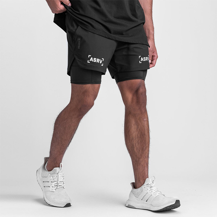 Crne muške sportske kratke hlače za trčanje na otvorenom koje se brzo suše (1)