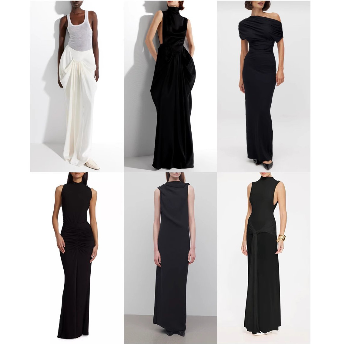Black Summer Slim Patchwork Long Dress Manufacturer (3)