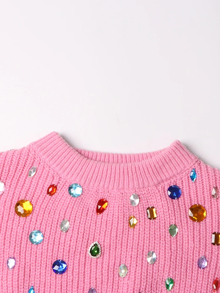 Pengeluar Sweater Berlian Disambung Colorblock (2)