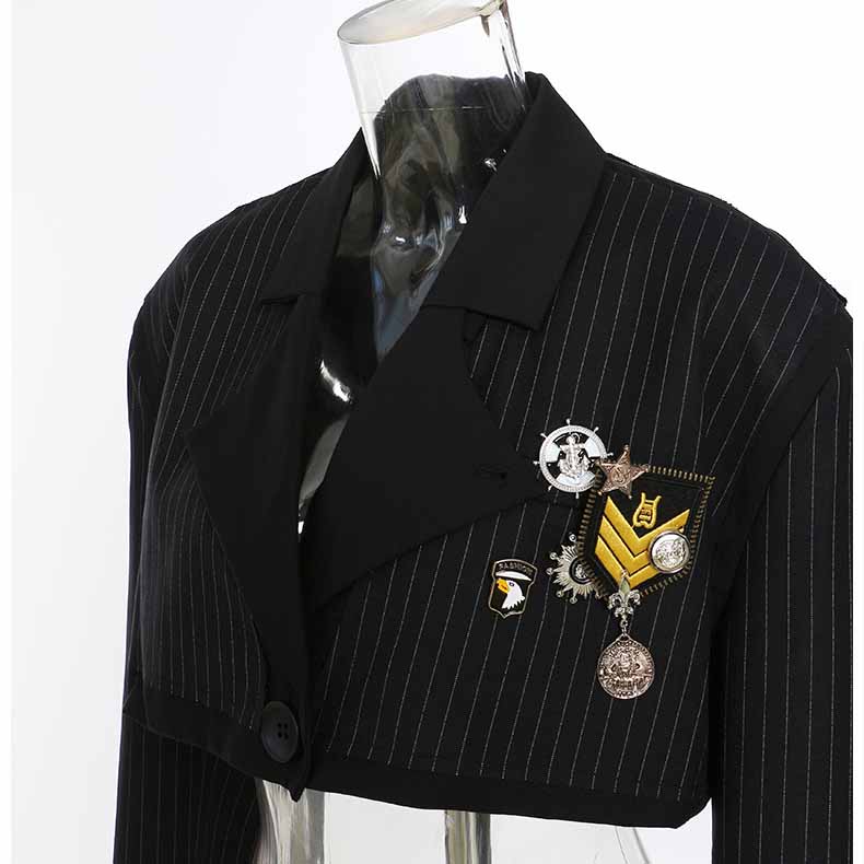 Custom Badge Pendant Short Jacket Factory (4)