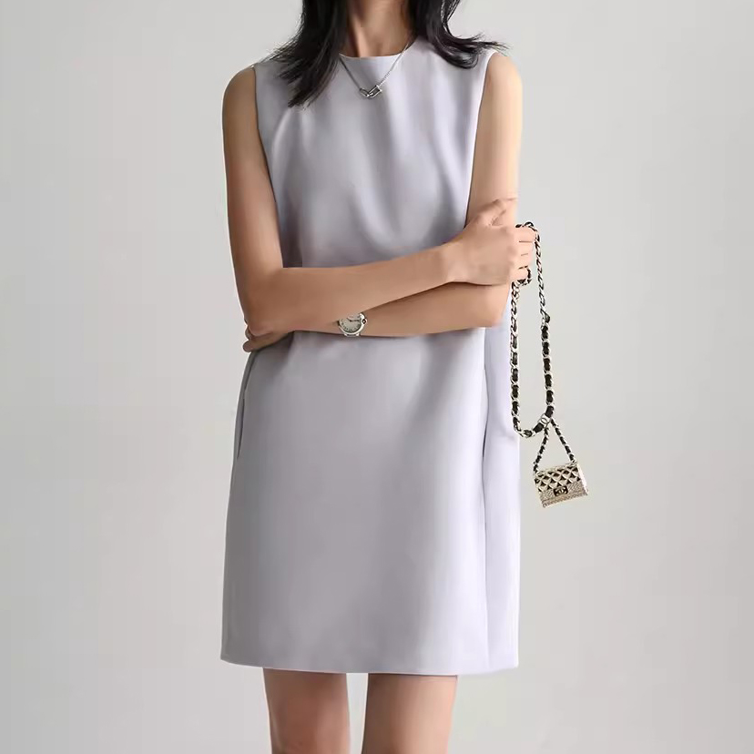 Custom Blend Casual Sleeveless Dress Factory (4)