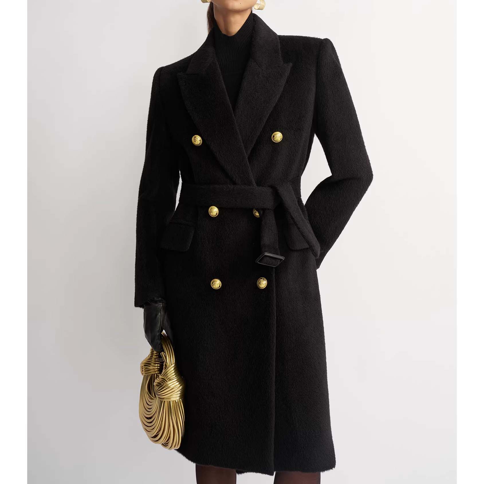 Custom Camel Hair Blazer Coat Wool Tweed Overcoat (3)