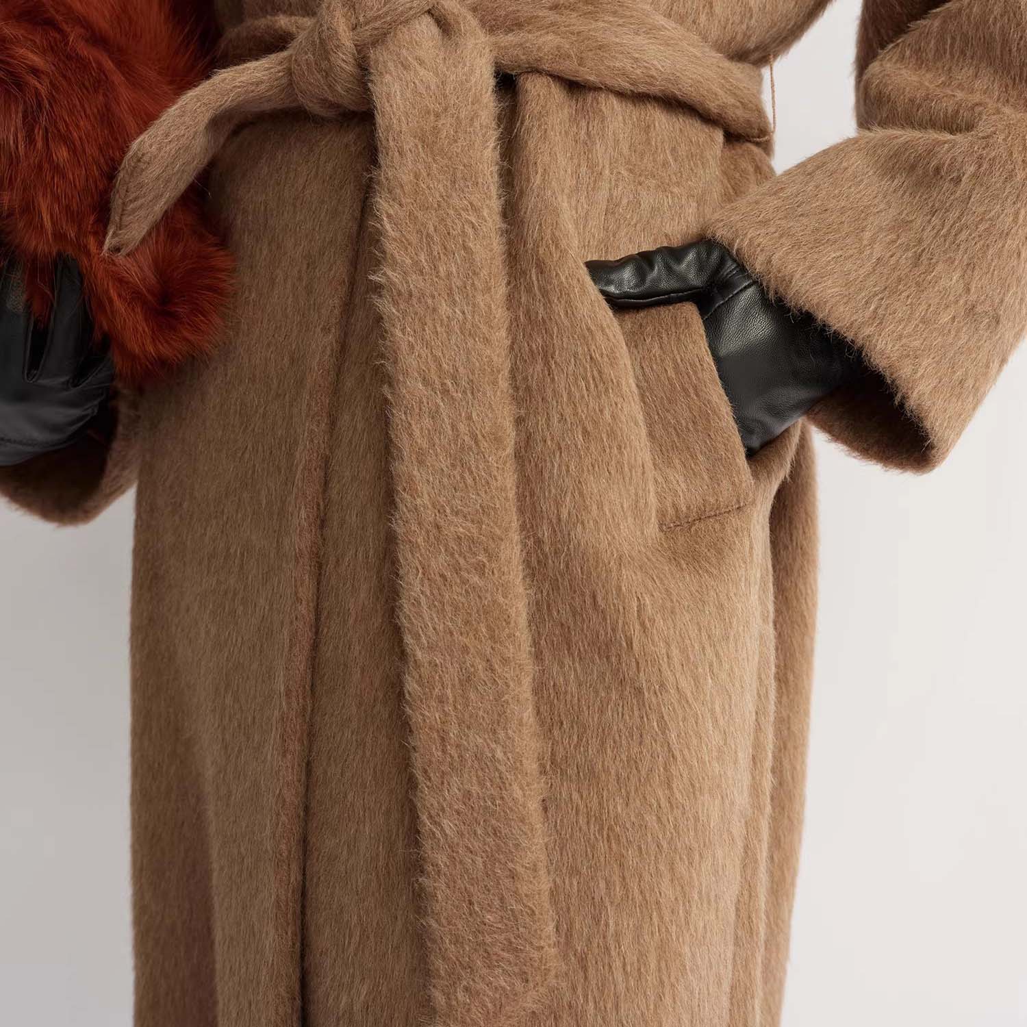 Custom Camel Hair Coat Wool Tweed Jacket (1)