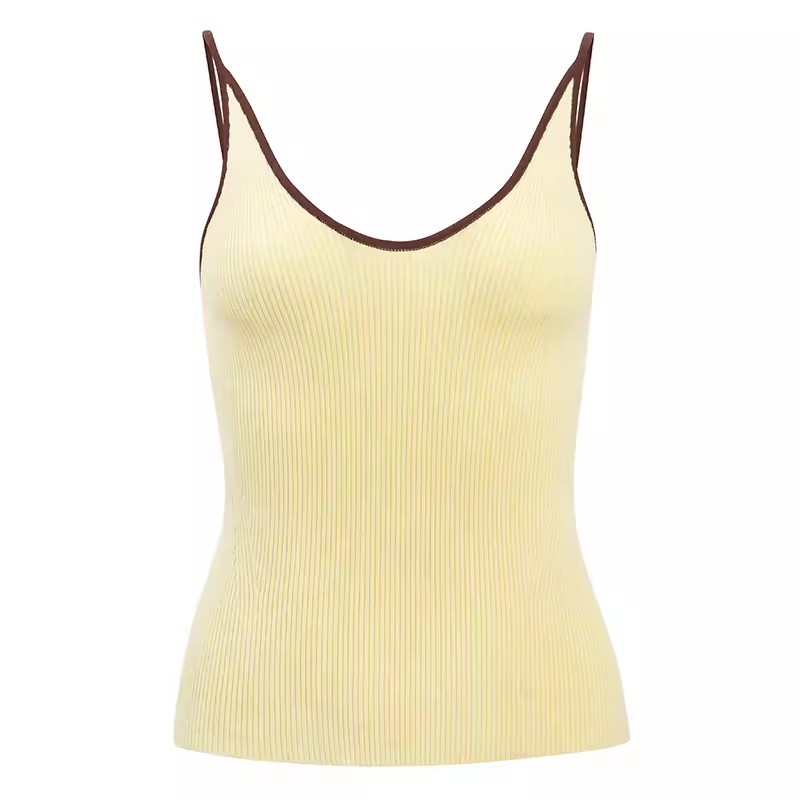Custom Clashing Knit Camisole Top Factory (2)