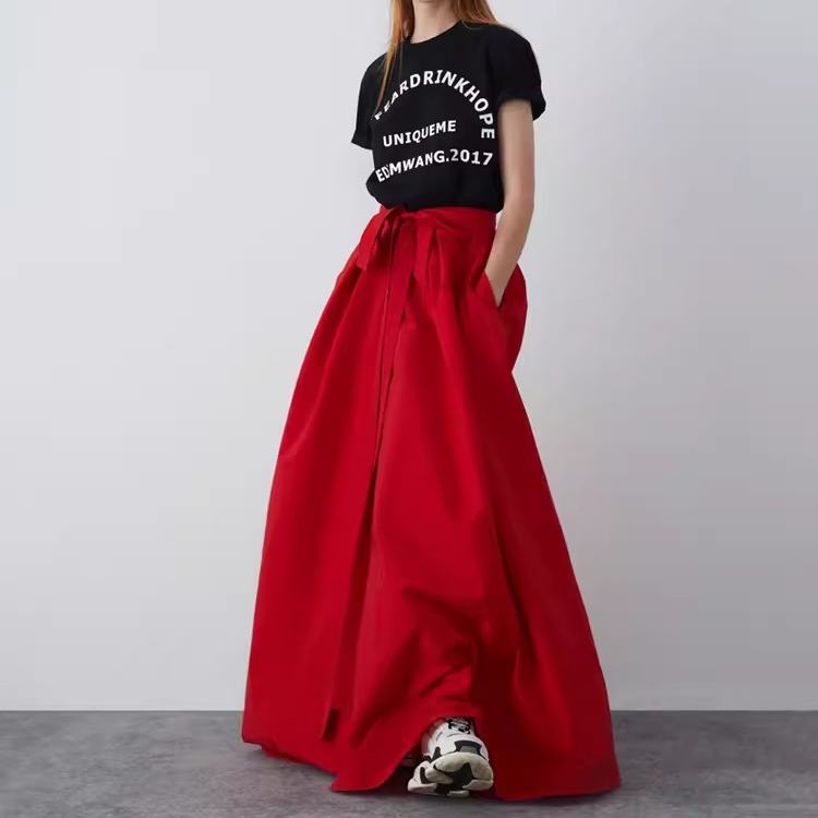 Custom Designed Big Hem A Line Skirt Women Manufacture (4)