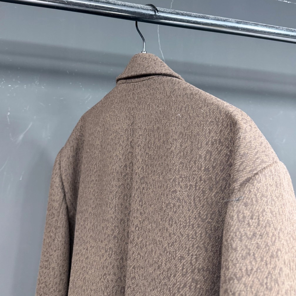 Custom Double-Breasted Brown Leopard Print Blazer (1)