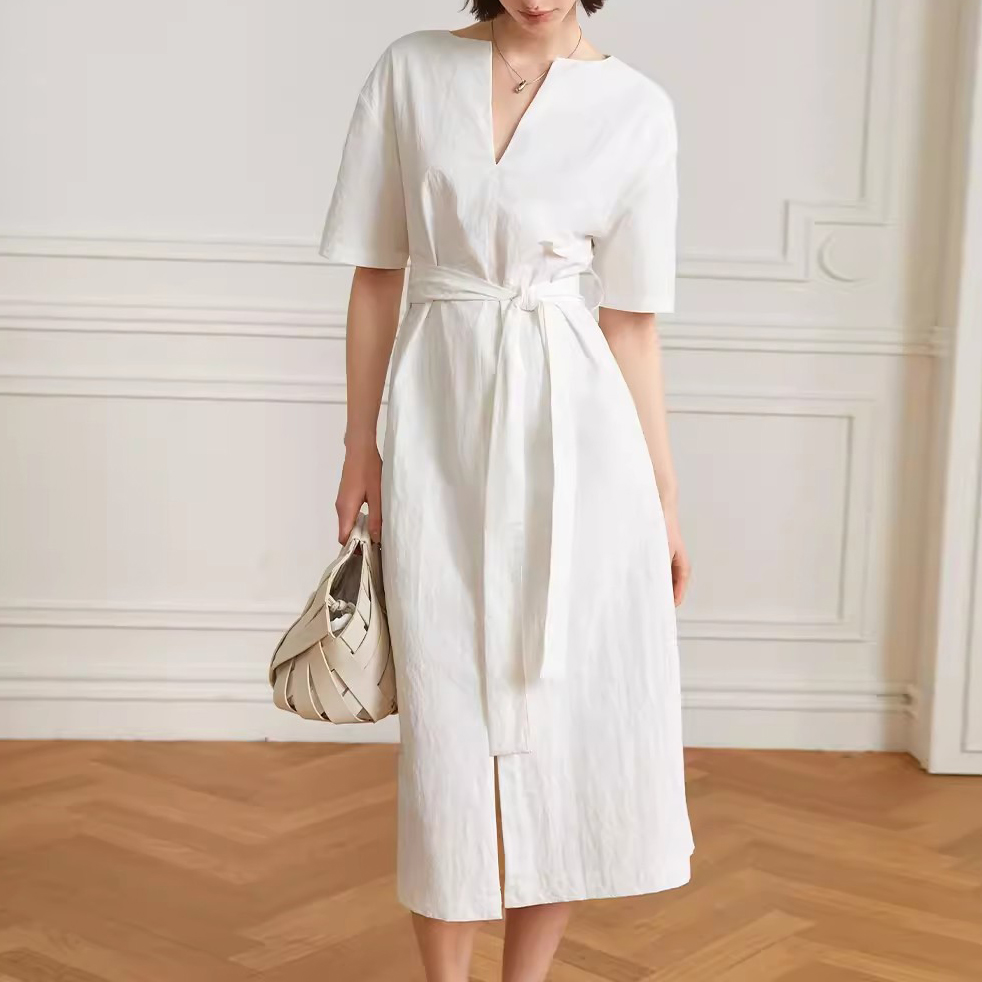 Custom Elegant Ladies Midi Simple Dresses Factor (2)