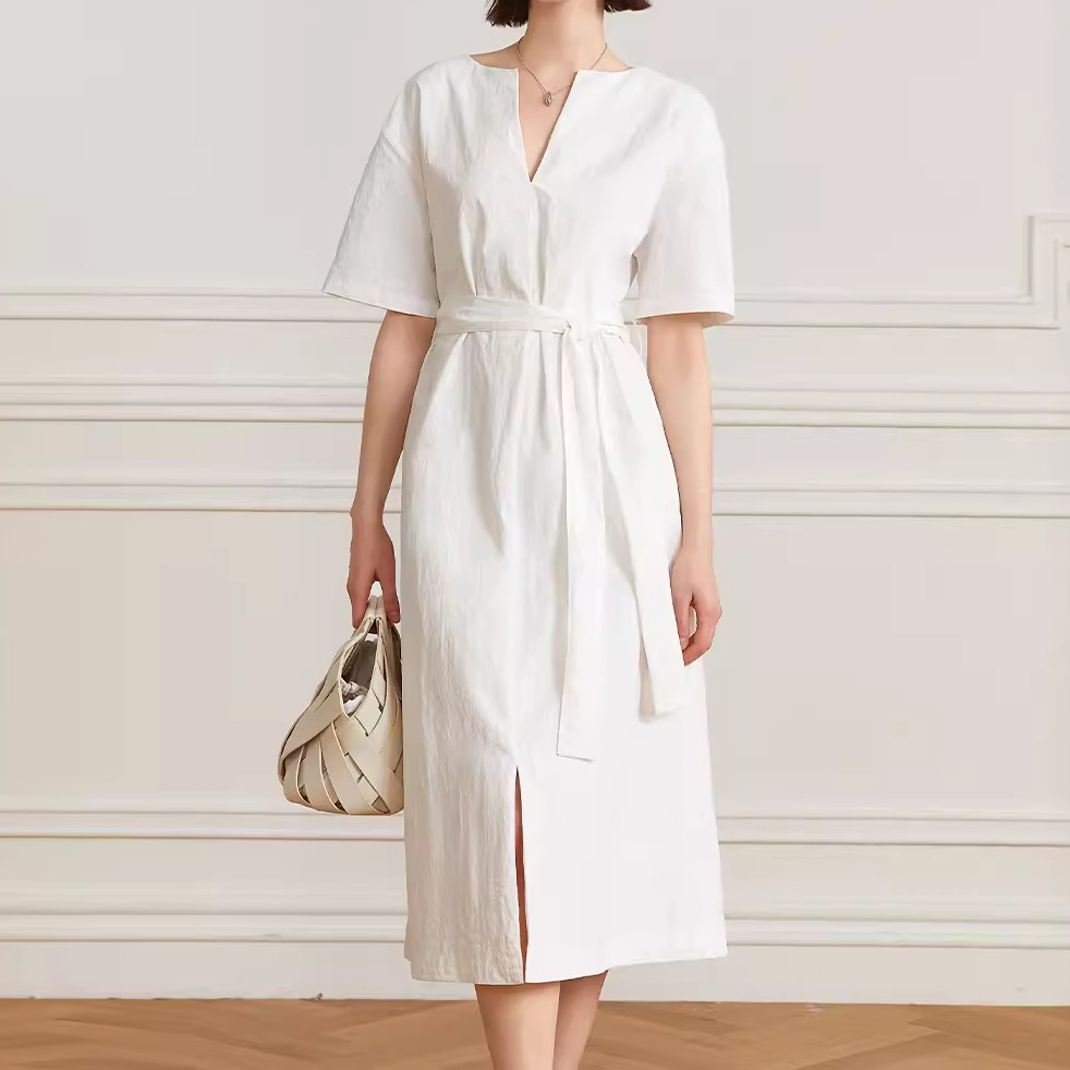 Custom Elegant Ladies Midi Simple Dresses Factor (6)