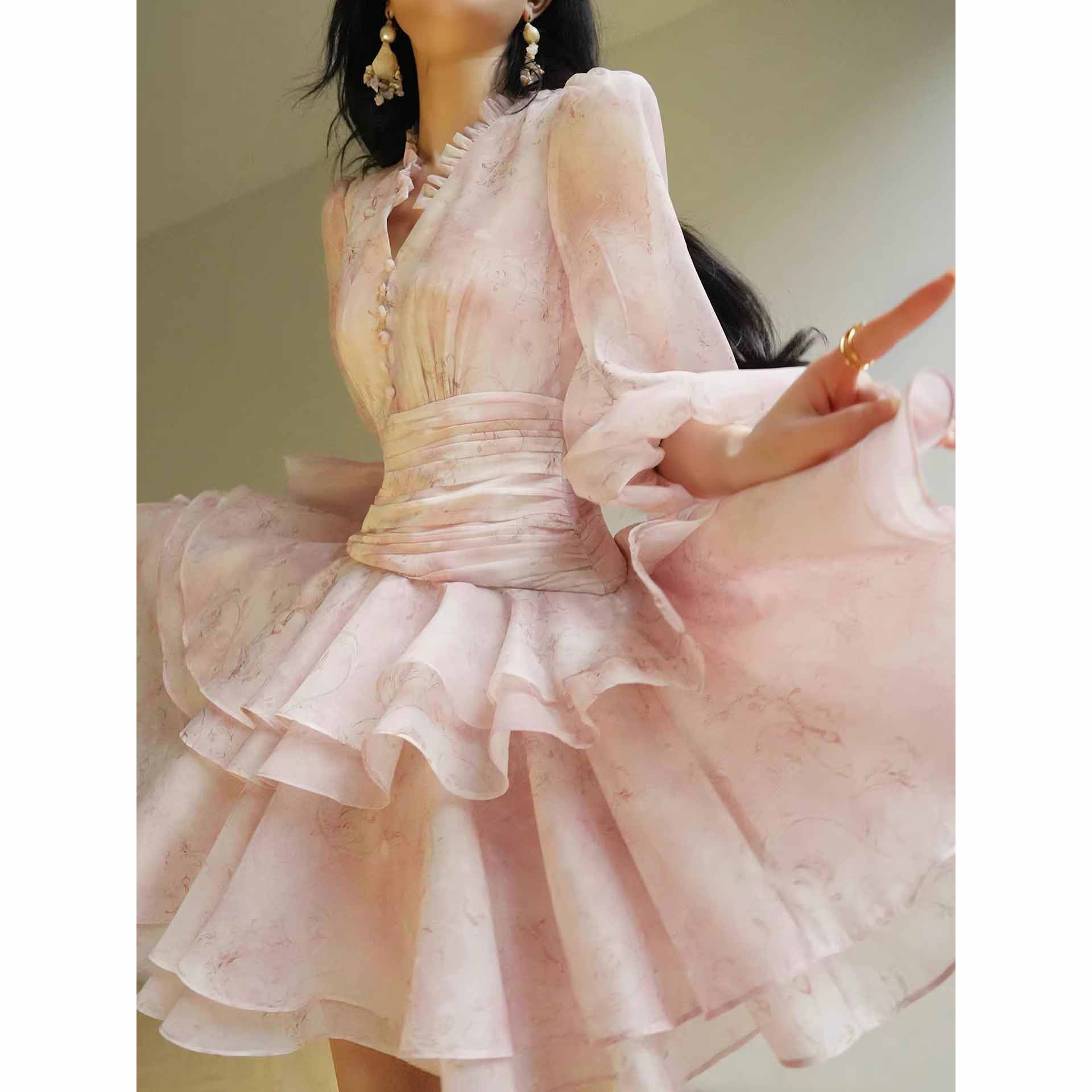 Custom Floral Print Vacation Short Dress (3)