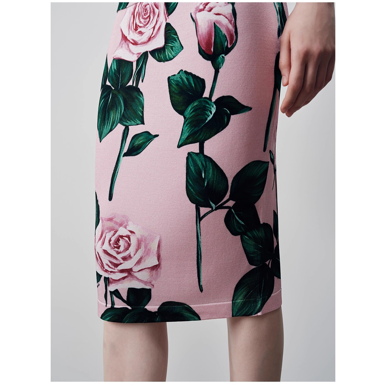 Custom Flower Elastic Knitted Skirt 2-Piece Set Manufacturer (6)