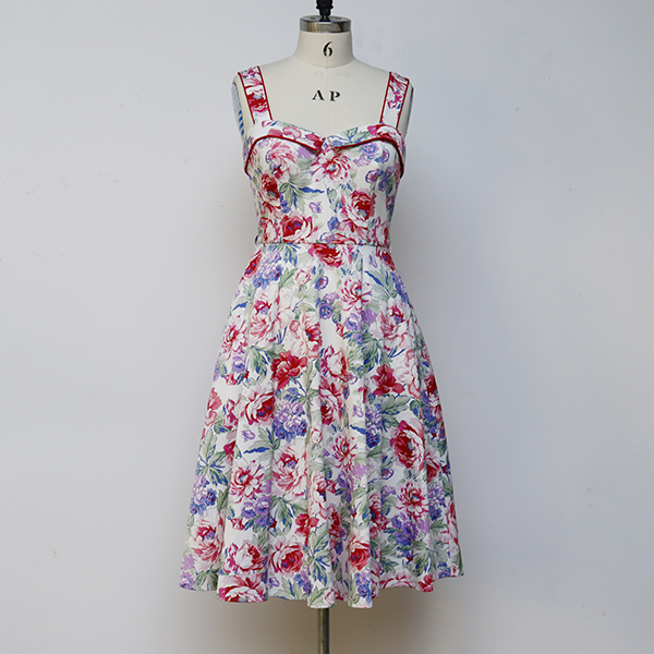 Custom Halter Floral Dress1