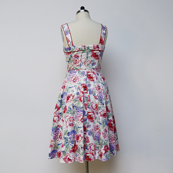 Custom Halter Floral Dress4