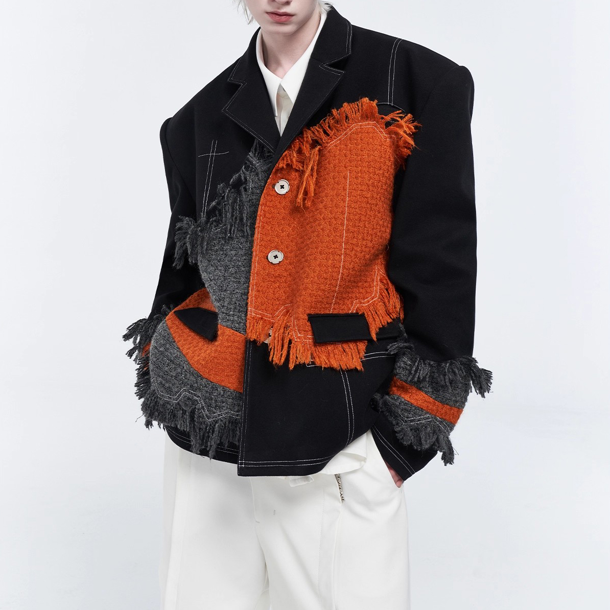 Custom Hand-Brushed Wool Blazer (1)