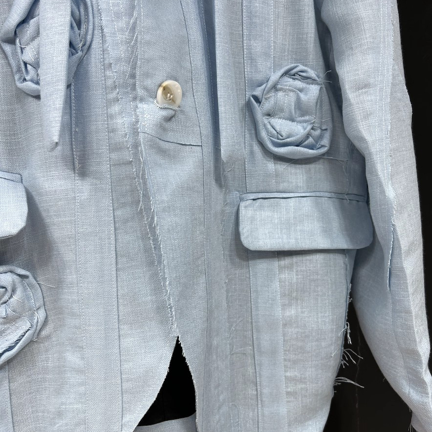 Custom Hand-Embroidered Linen Blazer (4)