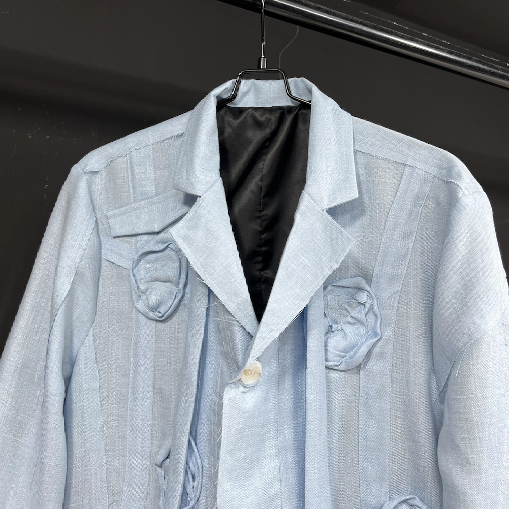 Custom Hand-Embroidered Linen Blazer (5)