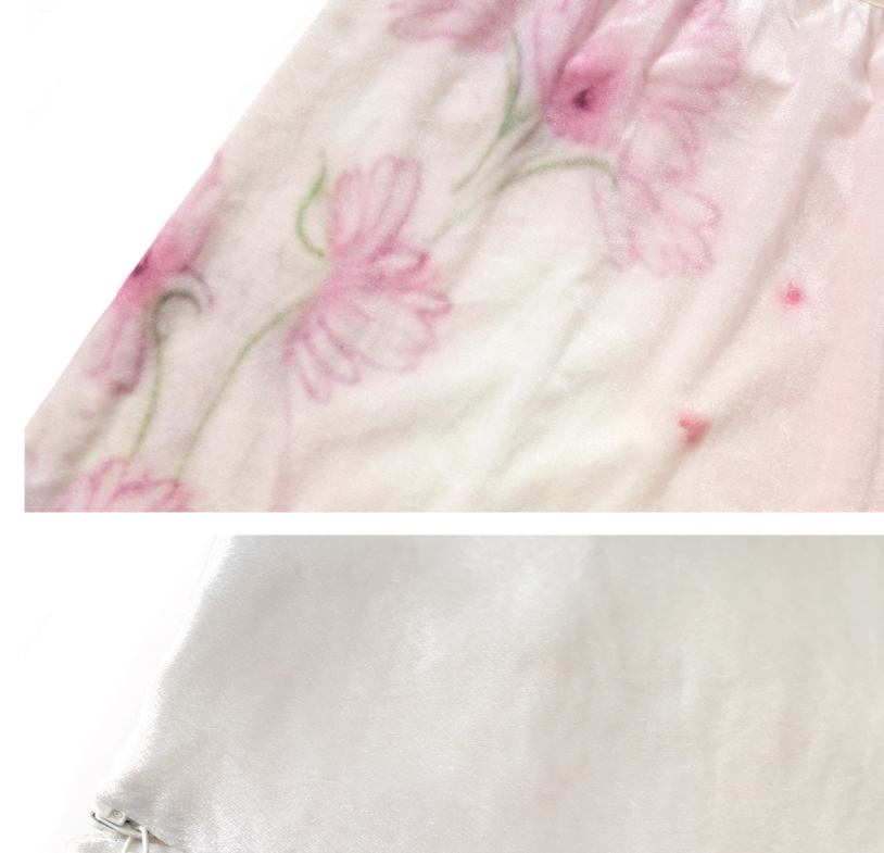 Custom Hand-Painted Floral Velvet Skirt (2)