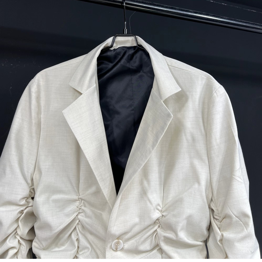 Custom Hand-Pleated Asymmetric Blazer (4)