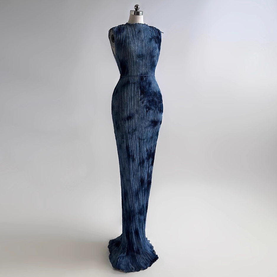 Custom Hand-dyed Silk Dress Manufacturer (7)