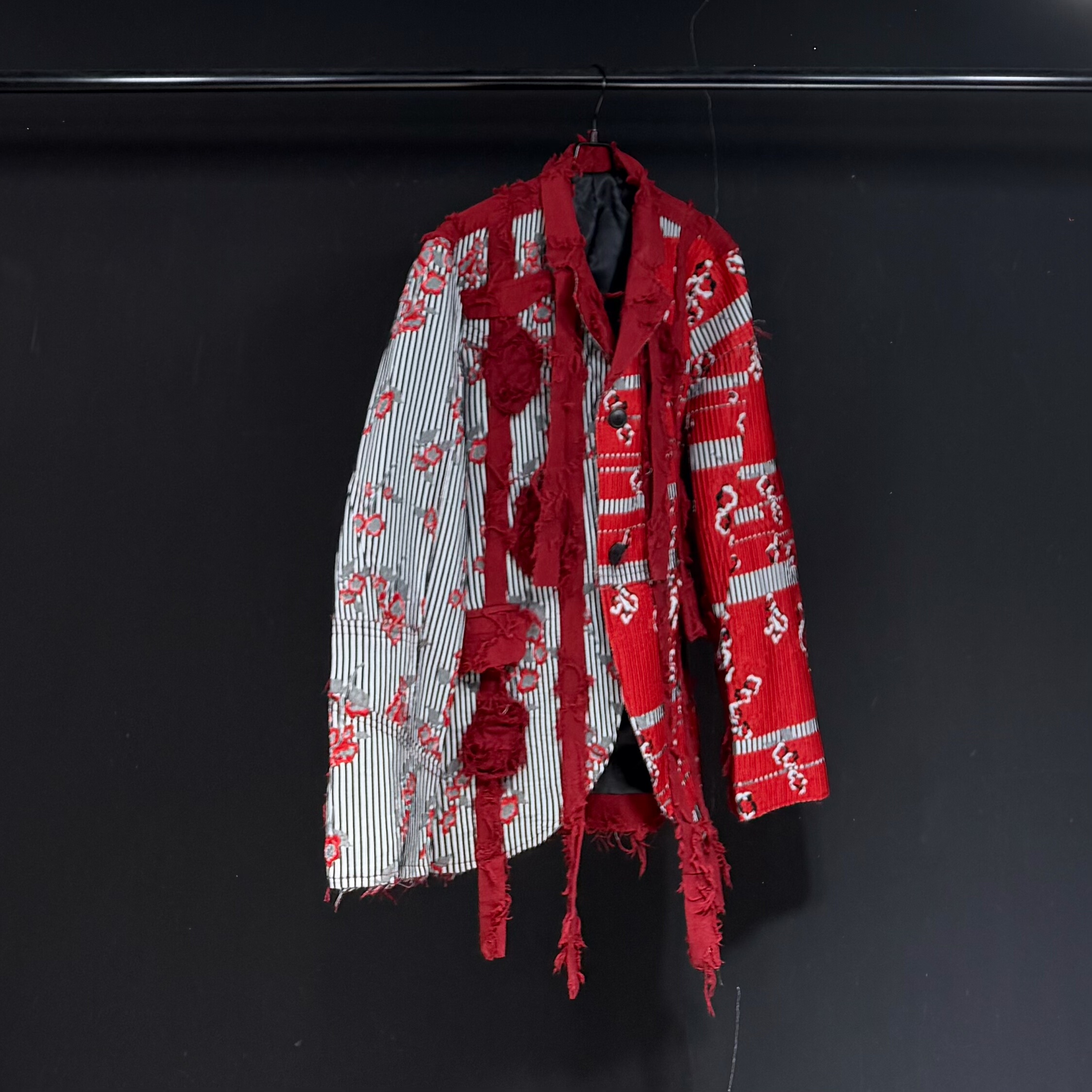 Custom Jacquard Embroidered Patchwork Fringe Blazer (1)