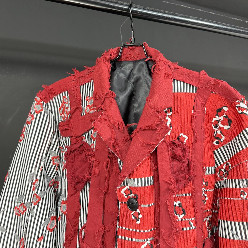 Custom Jacquard Embroidered Patchwork Fringe Blazer (3)