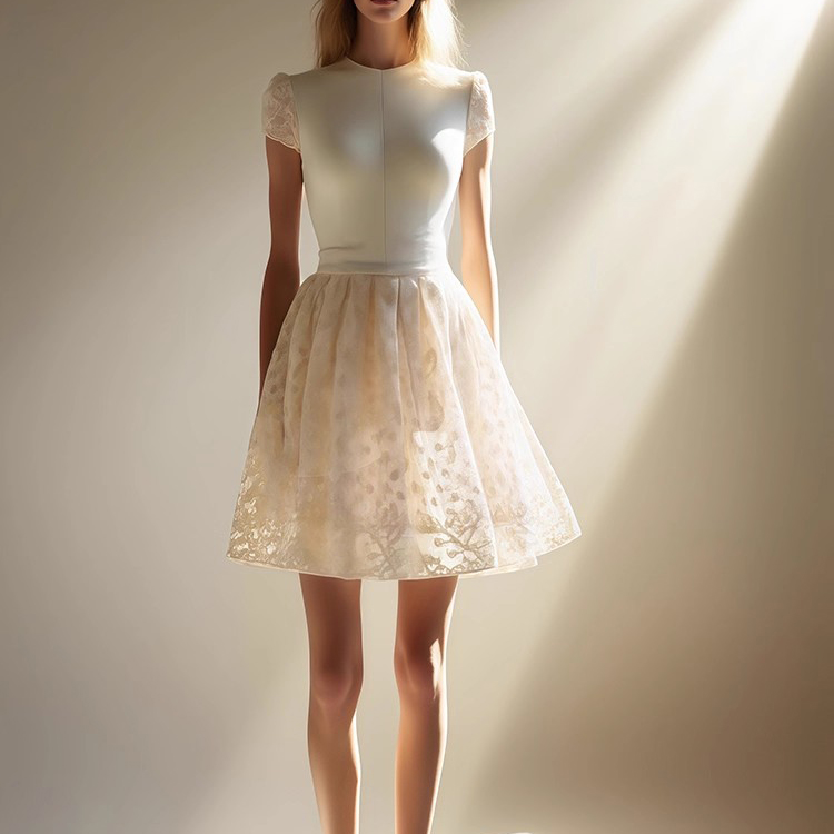 Custom Jacquard Organza Skirt (3)