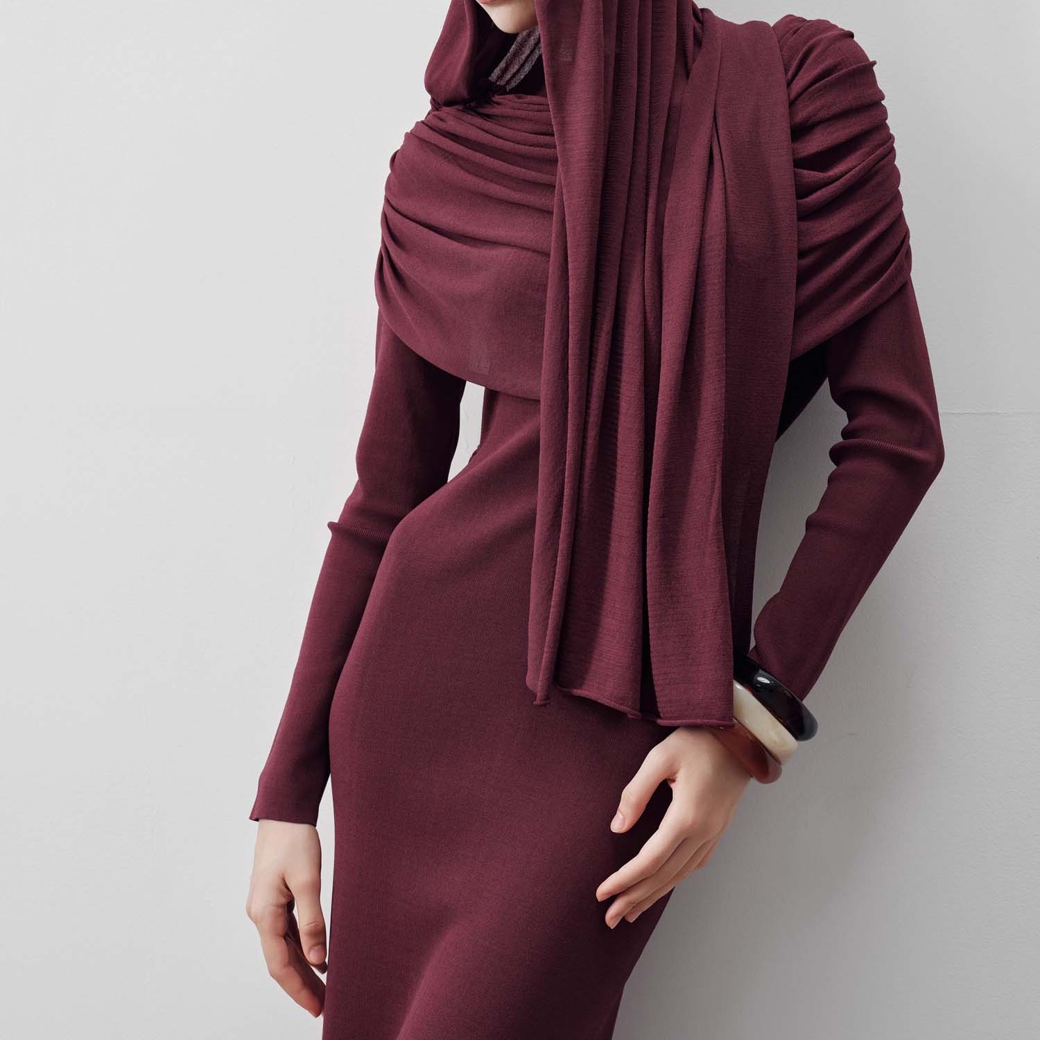 Custom Knit Pleated Dress for Women (2)