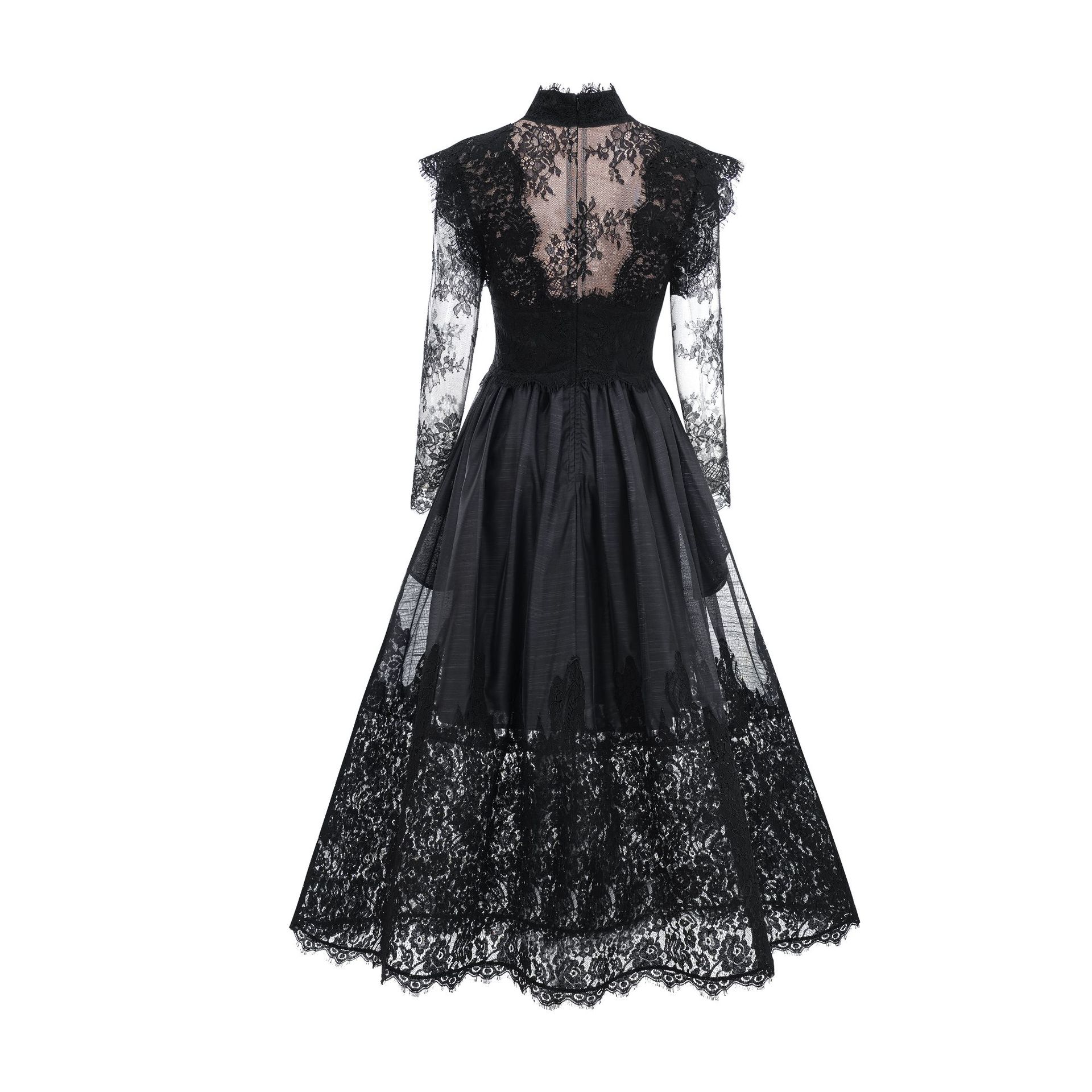 Custom Lace Elegant Long Evening Party Dress Skirt (6)