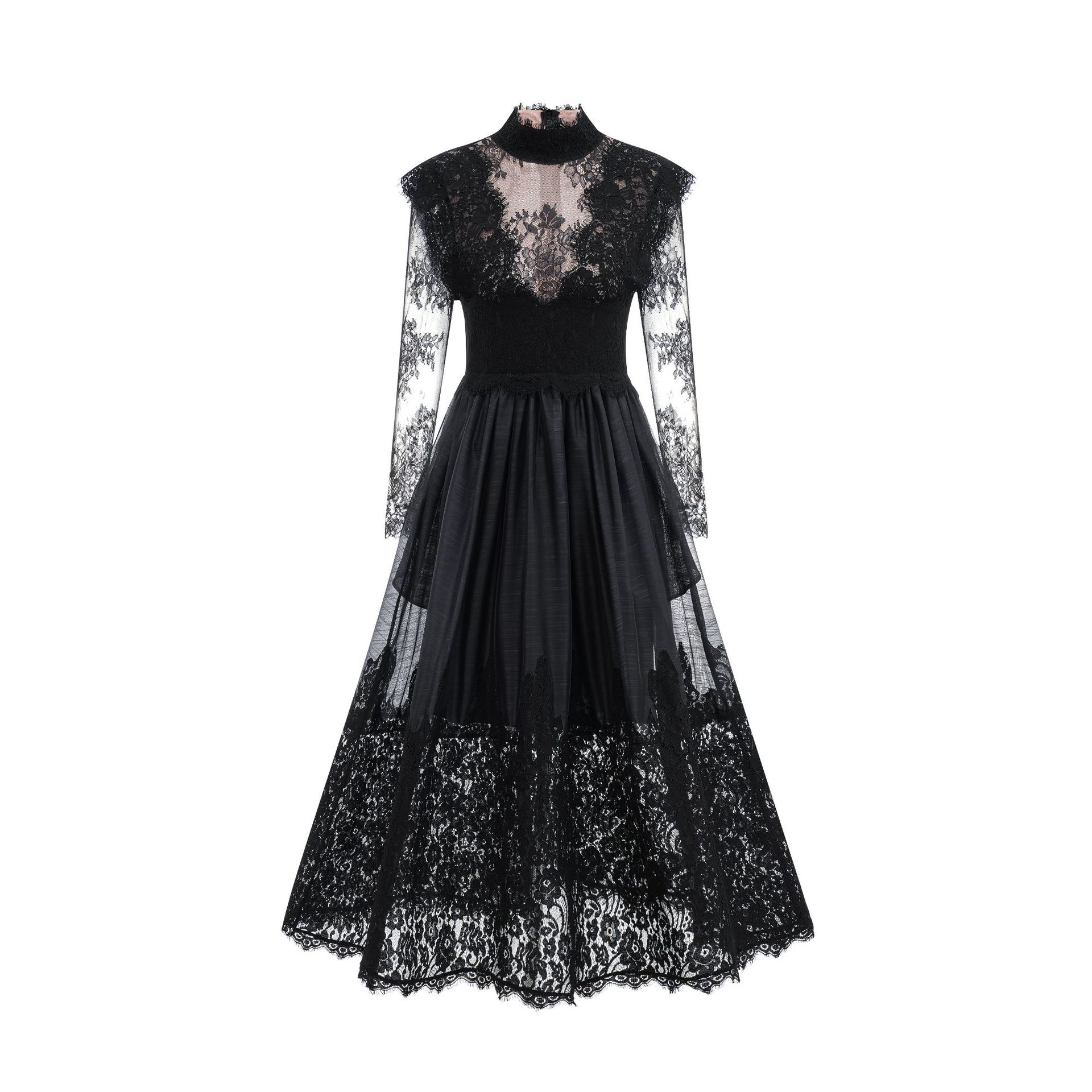 Custom Lace Elegant Long Evening Party Dress Skirt (8)