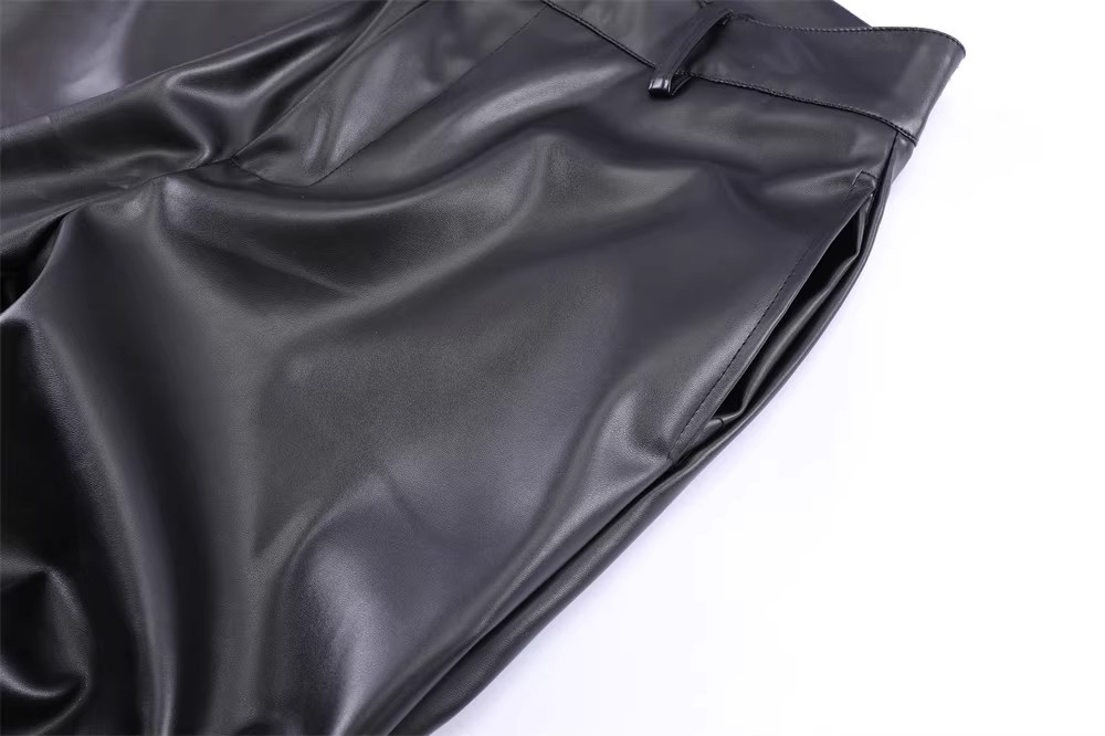 Zakázkový kožený OEM dodavatel nového designu kalhot (2)