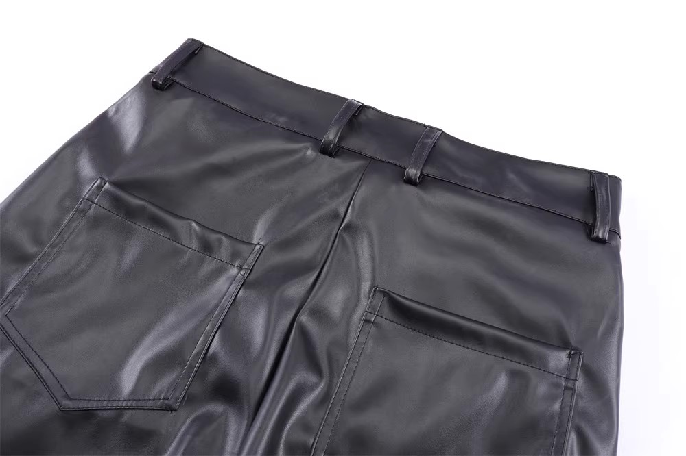 Dobavljač prilagođenih kožnih OEM novih dizajna hlača za žene (3)