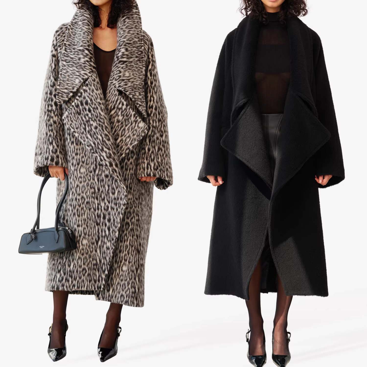 Custom Leopard Print Wool Coat for Women (5)