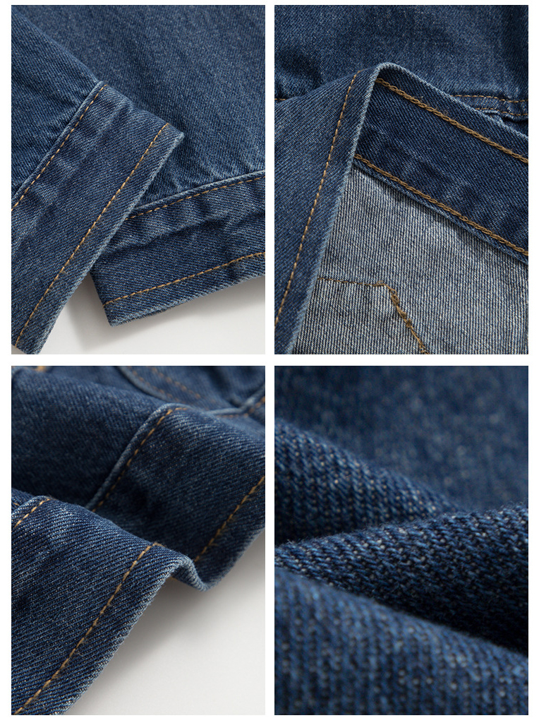 Aṣa Logo Owu Denimu Jakẹti Casual (1)