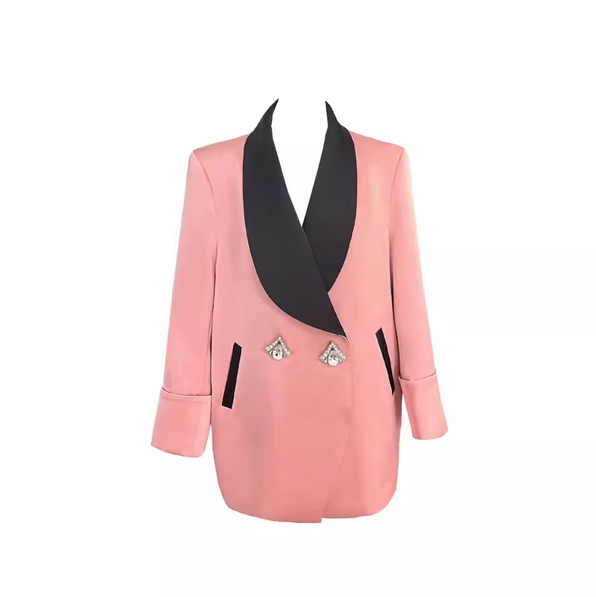 Custom Patchwork Suit Jacket Loose Blazer Factory (3)