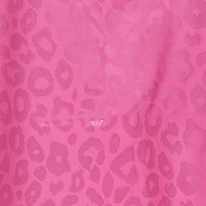 Custom Pink Pyjama Set Leopard Jacquard Satin Factory (6)