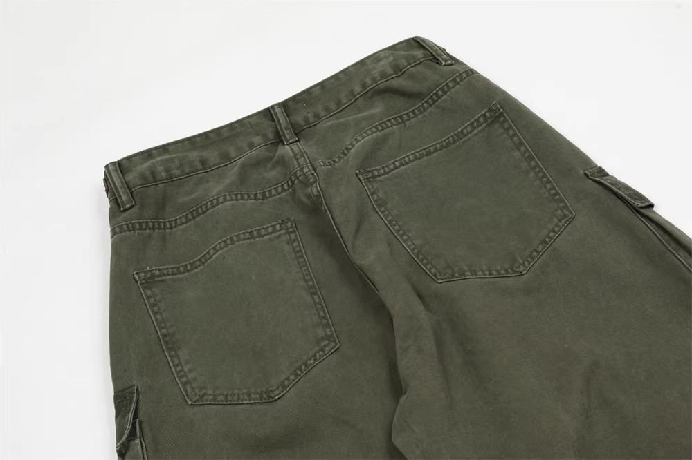 ייצור מכנסי Oem לחוץ בסרבל כיס בהתאמה אישית (9)