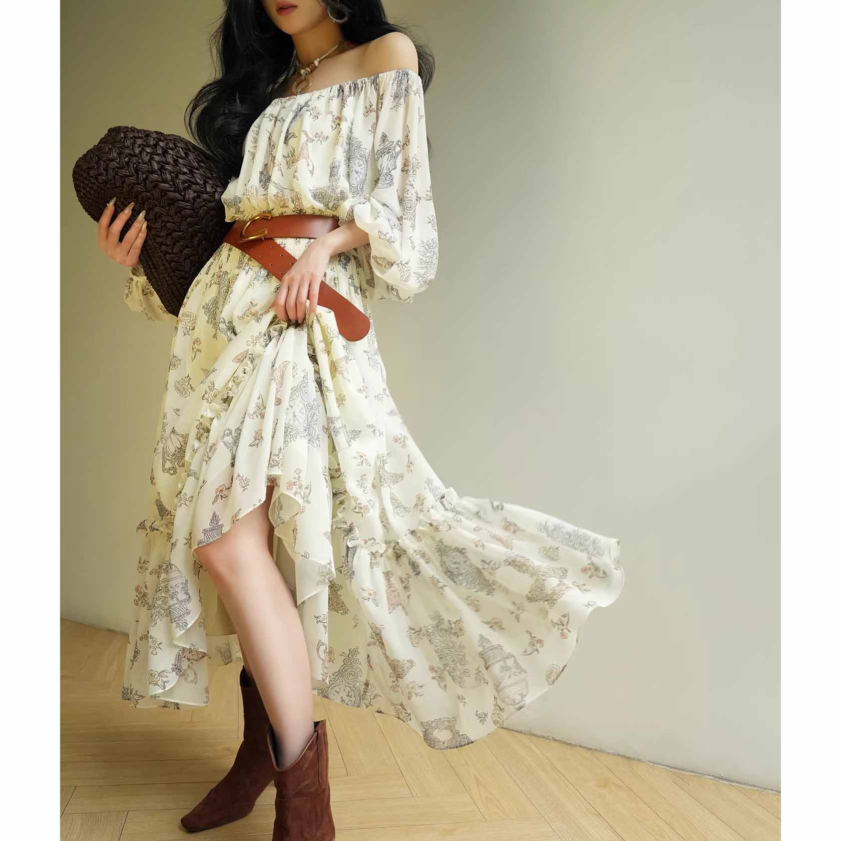 Custom Printed Beach Resort Maxi Dress (4)