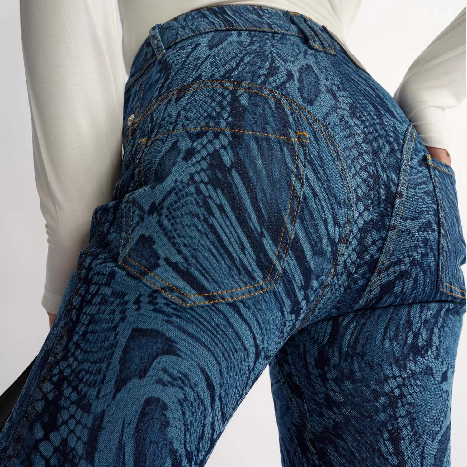 Custom Printed Denim Pants (2)