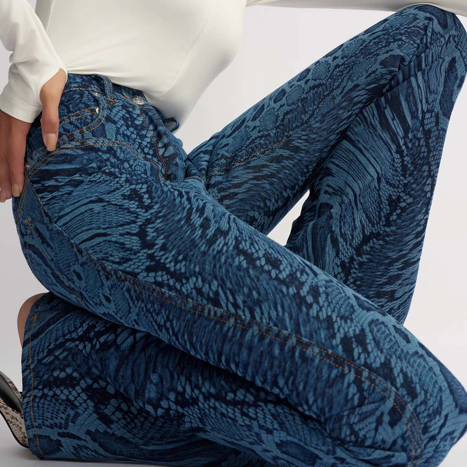 Custom Printed Denim Pants (5)