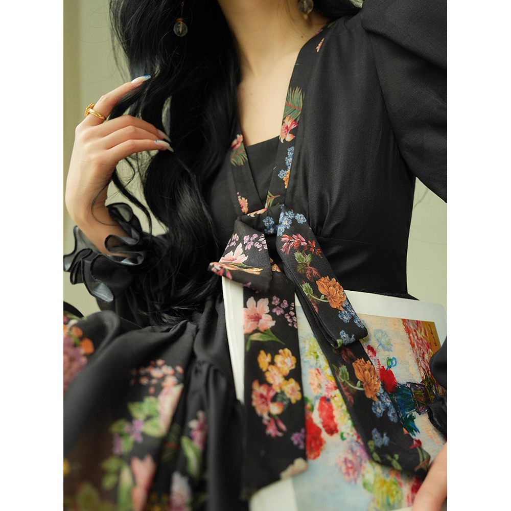 Custom Printed Faux Short Dress (4)