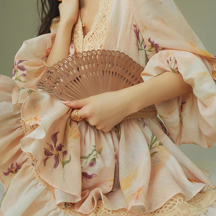 Custom Printed Lace Shirt 2-Piece Set (1)