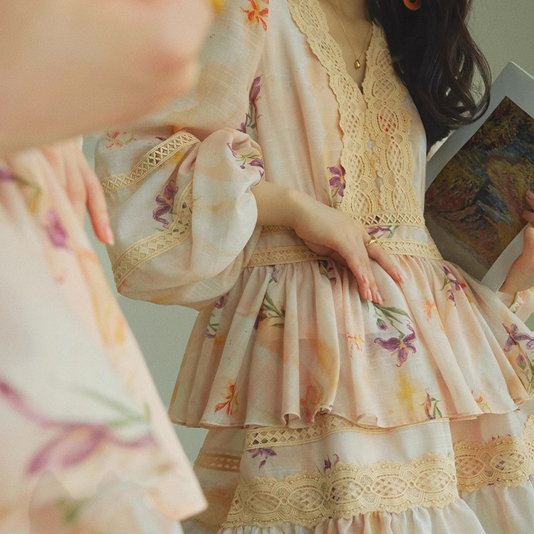 Custom Printed Lace Shirt 2-Piece Set (3)