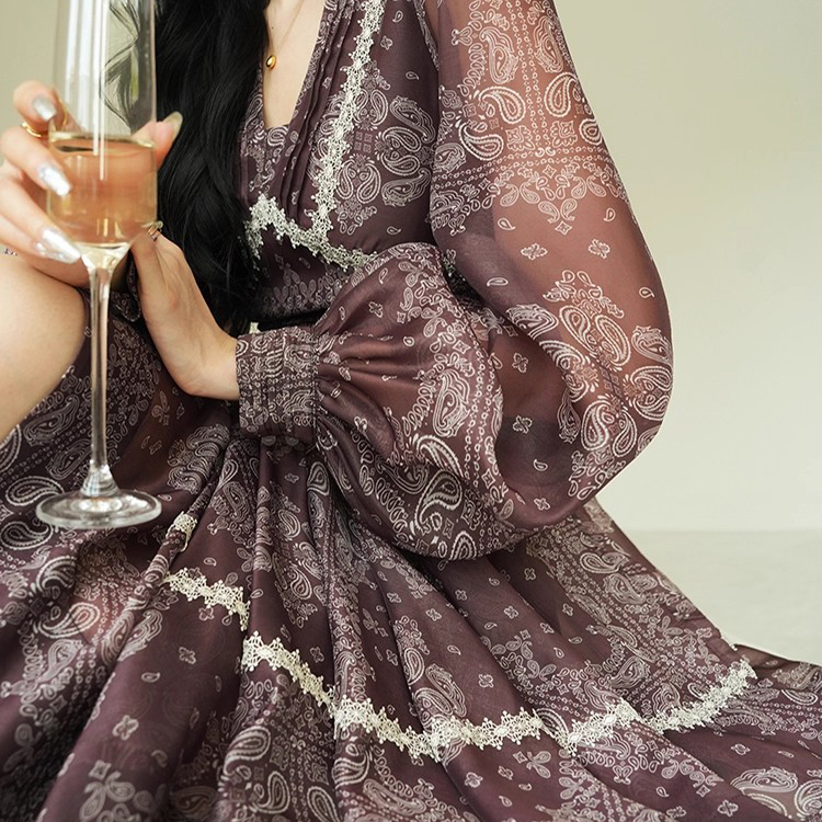 Custom Printed Lace Short Dress (4)