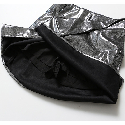 Custom Sequined Bodycon Silver Mini Skirt Manufacturer (6)
