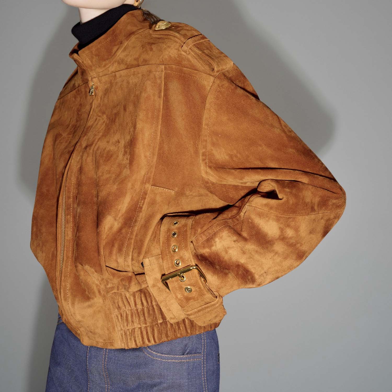 Custom Sheepskin Coat Patchwork Leather Jacket (5)