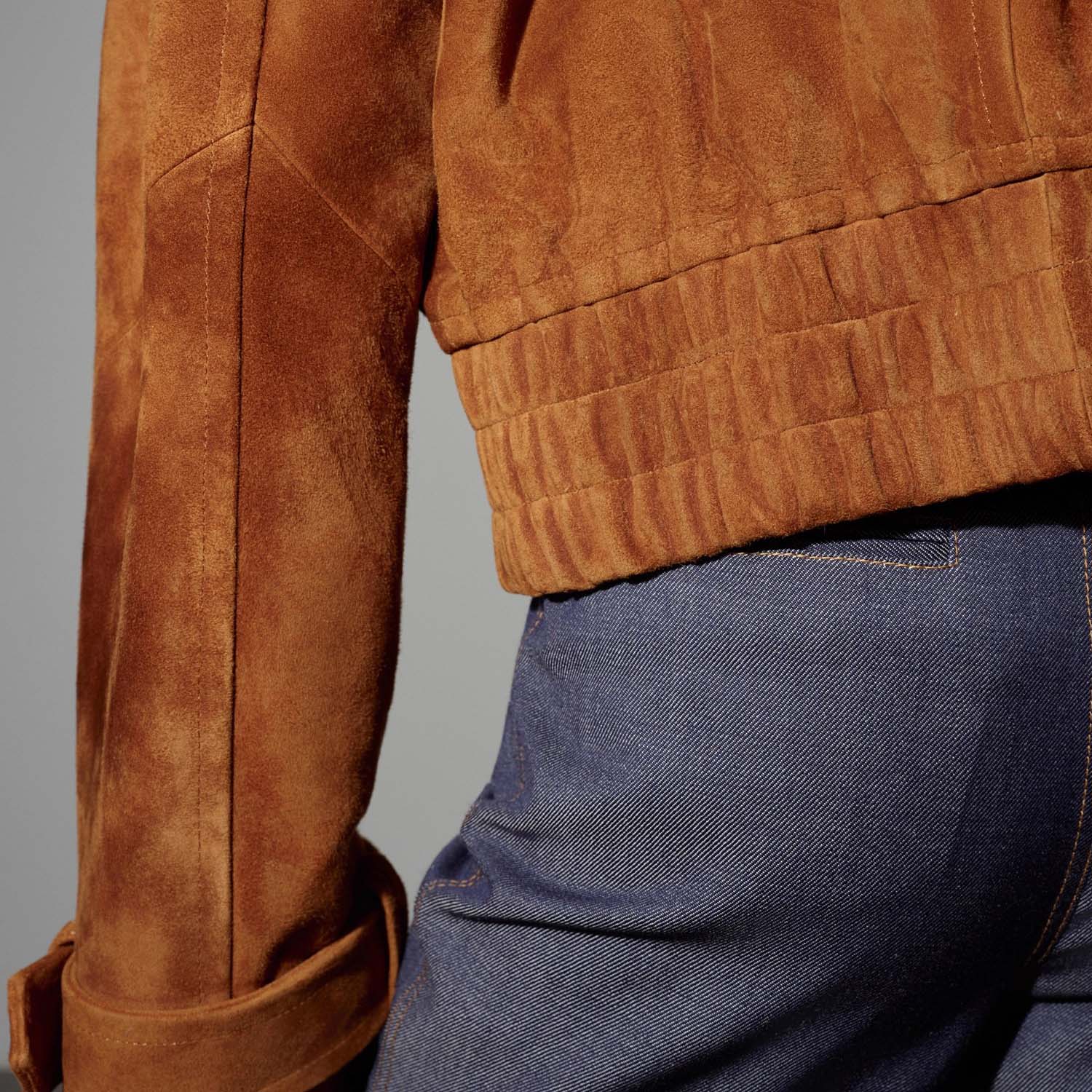 Custom Sheepskin Coat Patchwork Leather Jacket (6)